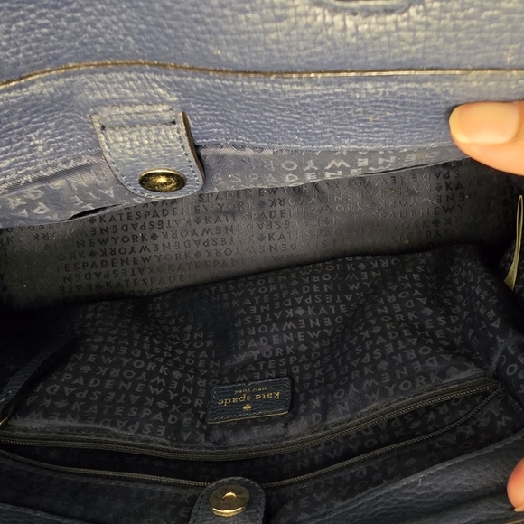 KATE SPADE BLUE PEBBLED LEATHER 'JASPER CLARKE STREET' PURSE &Wallet - Picture 12 of 16